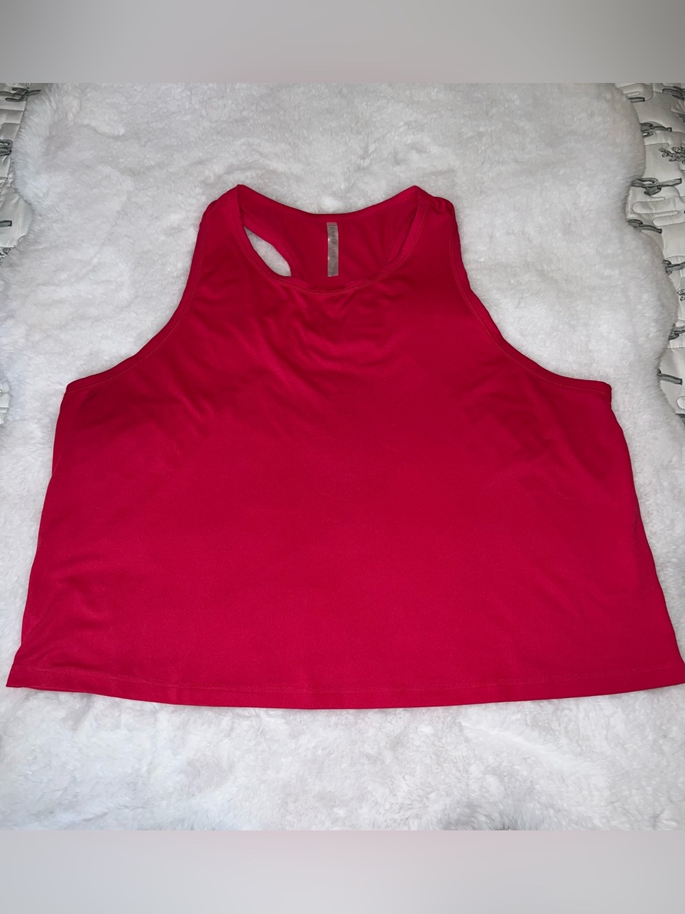 Fabletics Hot Pink Racerback Cropped Tank